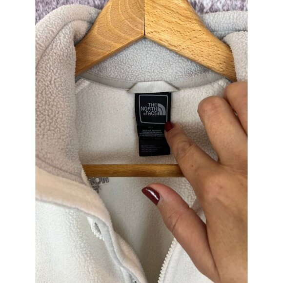 The North Face Vest Women’s S White Grey Zip-Up Fleece Jacket Gorpcore Casual - Picture 7 of 15